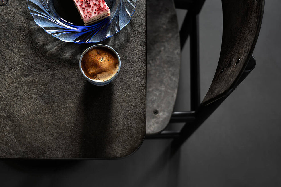Mater Café Table in lifestyle shot